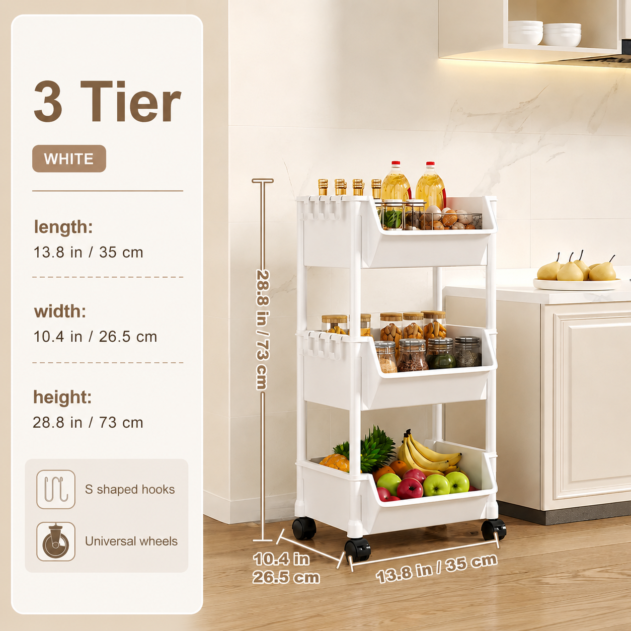 3/5-Tier Multifunctional Storage and Organizing Rack