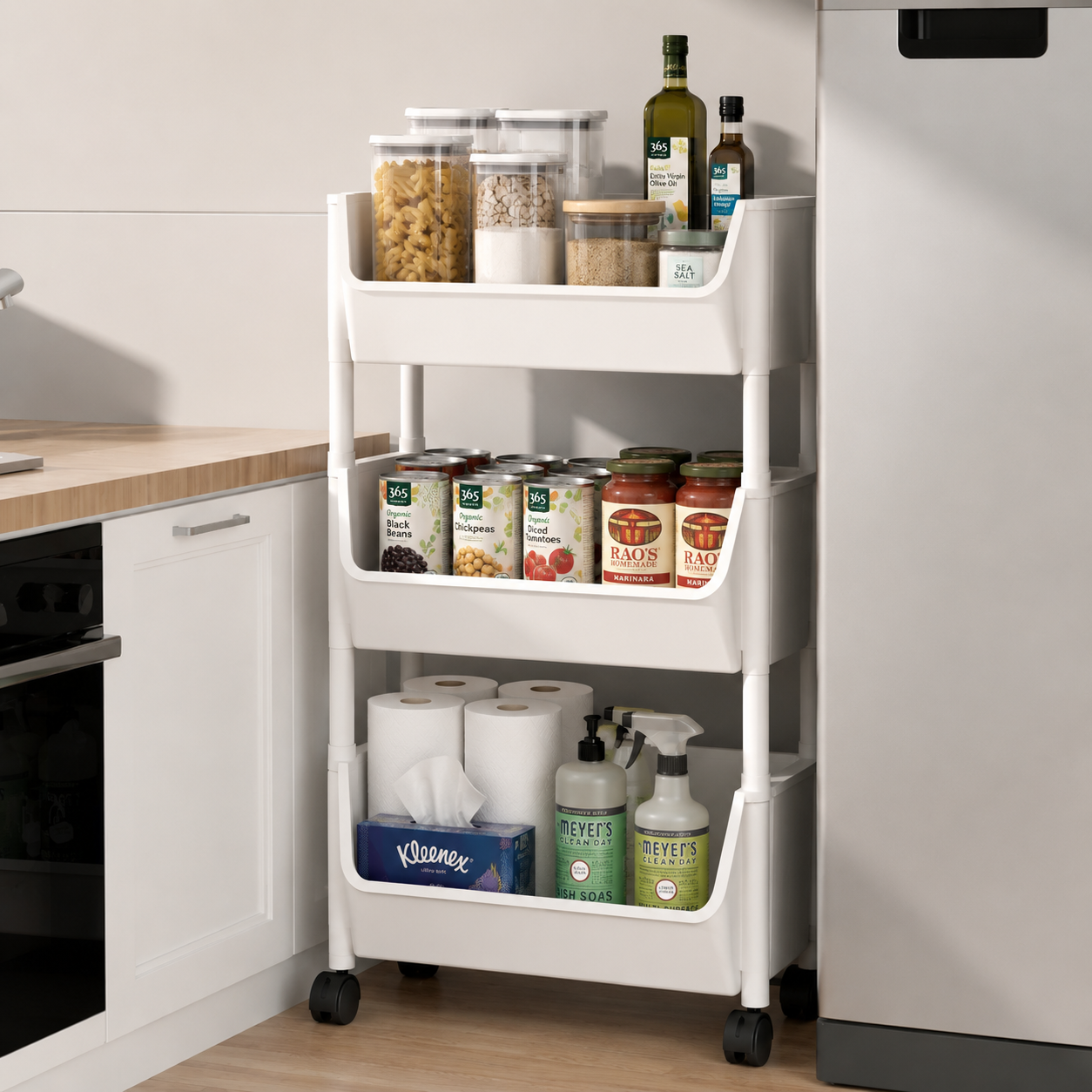 3/5-Tier Multifunctional Storage and Organizing Rack