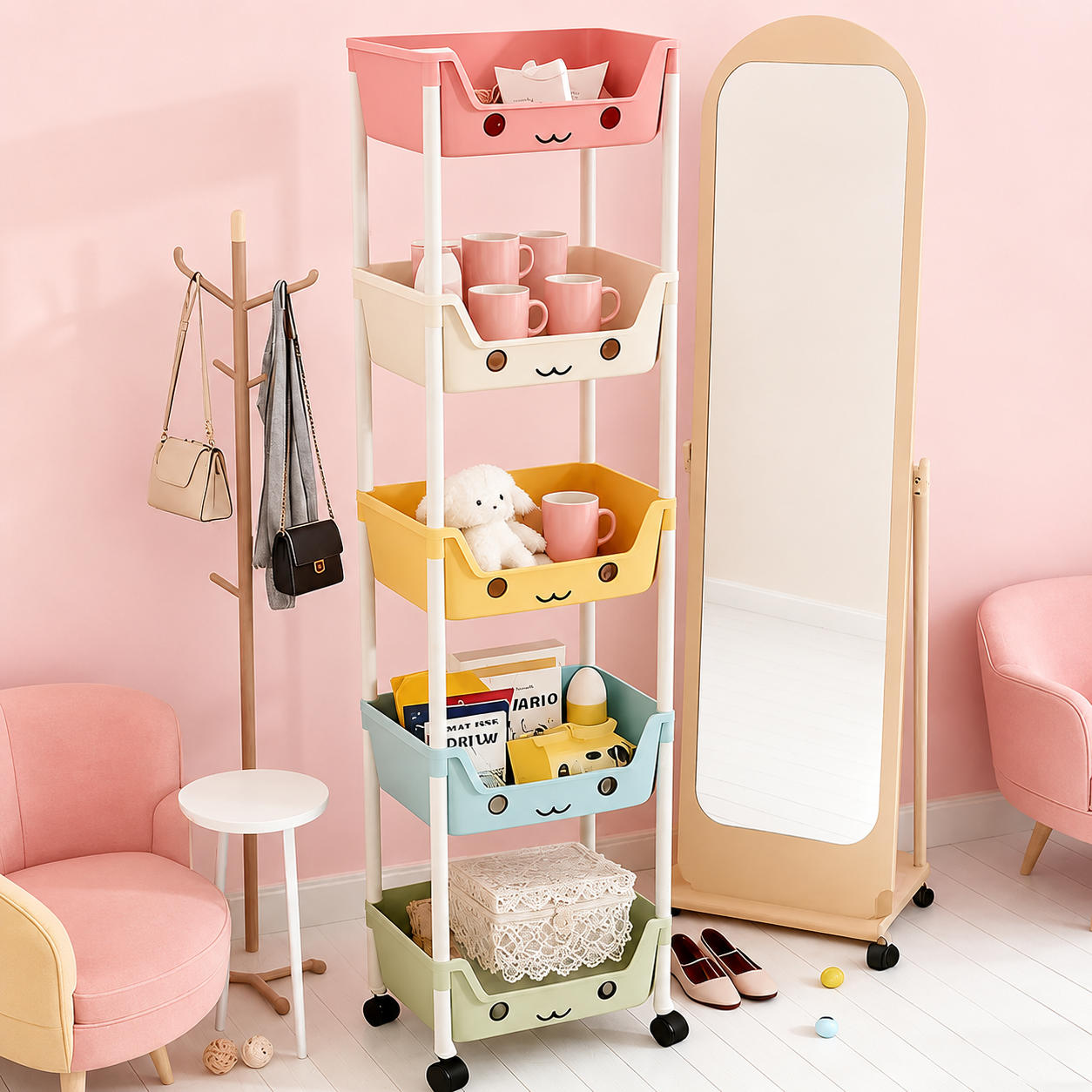 3/5-Tier Multifunctional Storage and Organizing Rack